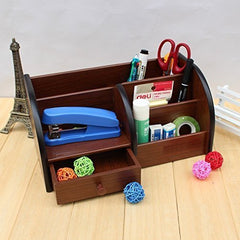 Wooden Office Stationery Desk Organizer 8013