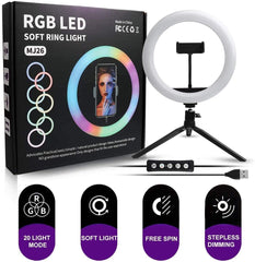 26cm Mj26 10.2 Rgb Led Soft Ring Light