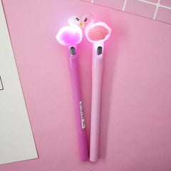 Flamingo Gel Pen With Light 8239