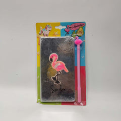 Packed Notebook Flamingo with gel pen 48-8 Journals