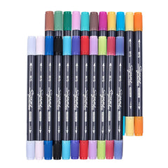 M&G Signme Aquarelle Brush Double Sides 18 Pcs