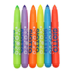 Giotto Turbo Giant Fluorescent Color Markers Set Of 6 Piece