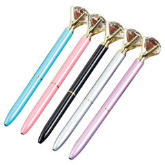 Cute gem ballpoint pen (With Light ) crystal glass diamond metal ballpoint pen single Piece