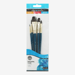 Daler-Rowney Natural Hair Brush Set Of 5 Piece