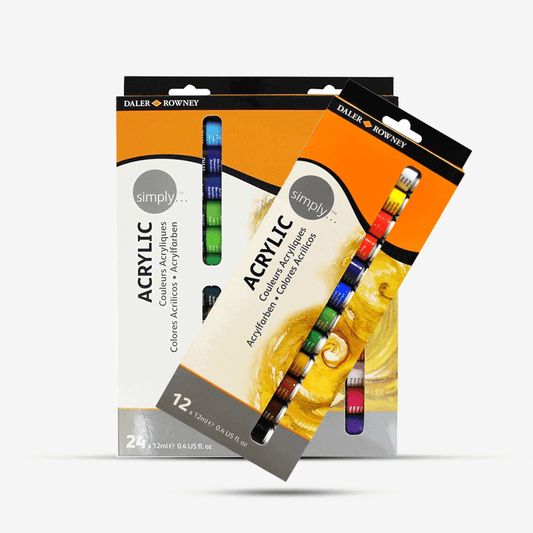 Daler Rowney Simply Acrylic Paint Set 12-24pcs