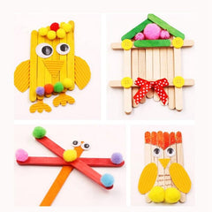 Color Wooden Ice Cream Craft Sticks