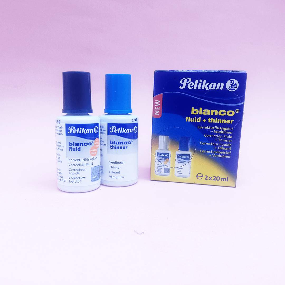 Pelikan Blanco Correction Fluid Thinner Box 2x20 ml-School2Office-eraser,erasers correction,office supplies,pelikan,school supplies