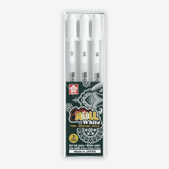 Sakura White Gelly Roll Pens Set Of 3