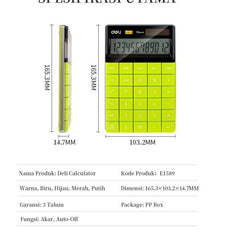 Deli E1589 Modern Soft Calculators 12-digit