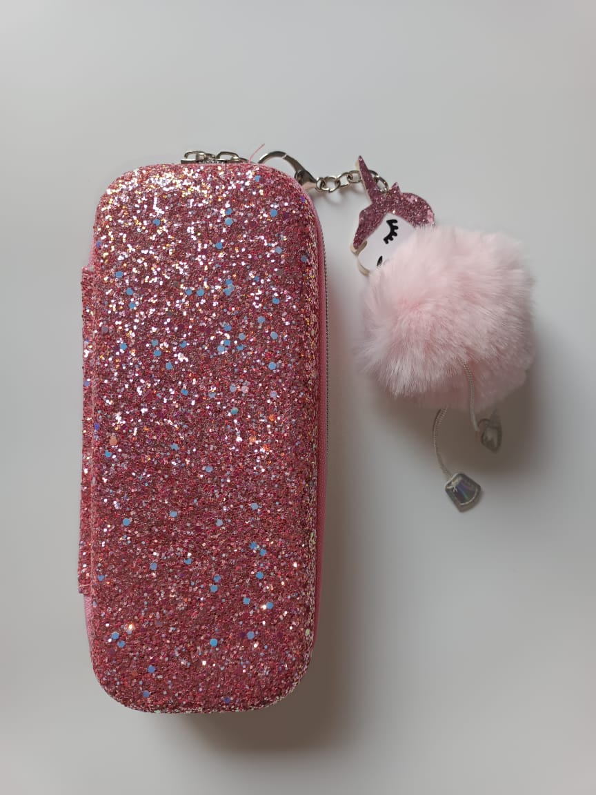 Light Pink Glitter Unicorn Unique Pouch