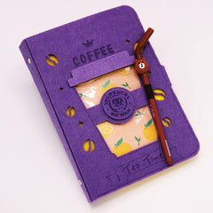 Coffee Cover Notebook With Gel Pen 1154