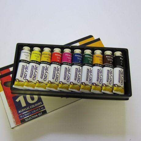 Daler Rowney Graduate Acrylic Paint 38ml Pack Of 10-school2office.com-acrylic paint,art supplies,new,paints and mediums